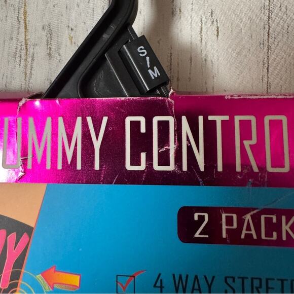 Shosho Ultimate Tummy Control Two Pack  Black & Blue Leggings with Stretchy Fit - Picture 8 of 8